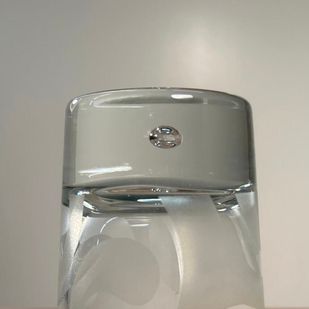 Bailey’s bar glass single etched bubble base - Irish Cream drink ware, barware